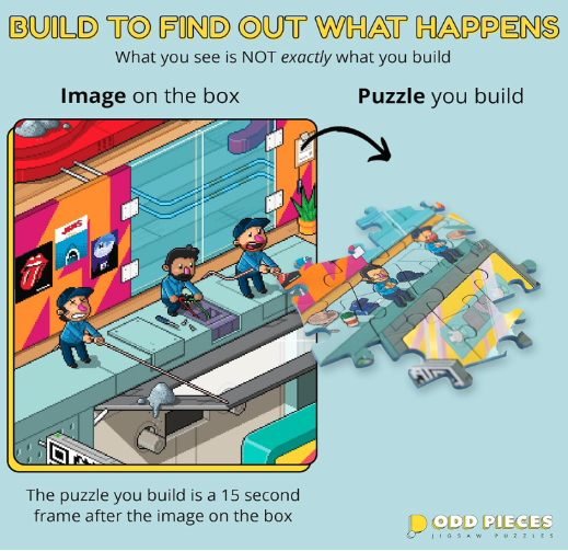 Odd Pieces Mystery Jigsaw Puzzles - Glitch